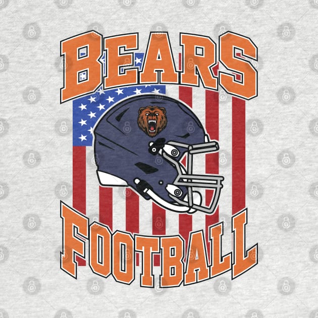 Retro Bears Football by Cemploex_Art